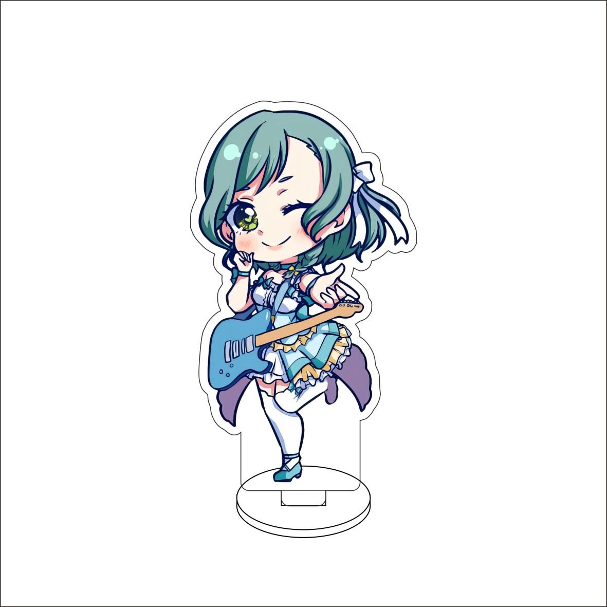 

10CM Anime BanG Dream Figure Stand Model Moca Aoba/Himari Uehara/Chisato Shirasagi Cute Desk Decor Standing Sign Gifts 10CM
