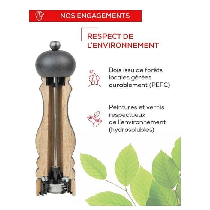 Moulin à poivre - Peugeot - Line - Aluminium - 18 cm - Design scandinave