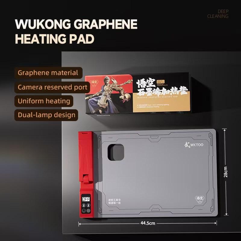 Mobile phone repair graphene heating pad mobile phone screen disassembly heating + LED lighting repair tools красный