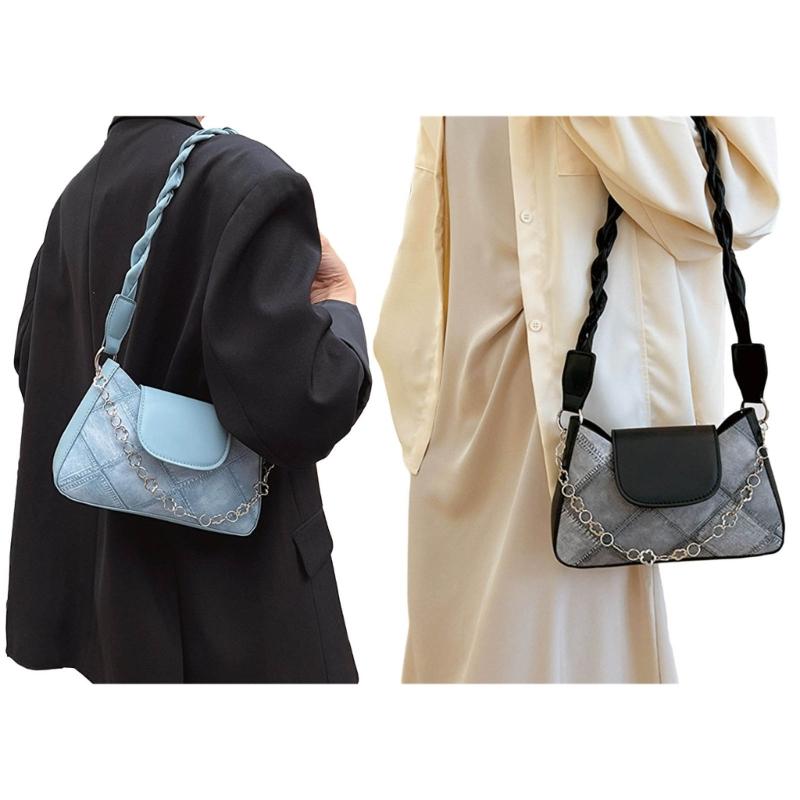 2024 NEW Shoulder Bag PU Leather Underarm Bag for Girl Women Armpit Bag Large Capacity Handbag Shopping Bag