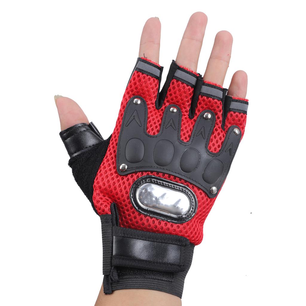 Knuckles Protective Motorcycle Gloves Half Finger Cycling Gloves Breathable Shock Absorption Gloves Accessories