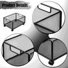 Mesh Rolling File Cart Portable Storage Basket Shelf for Crafts, Folders