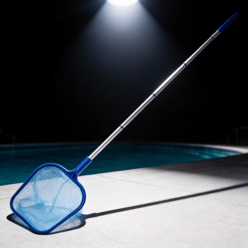 Pool Skimmer Net With Detachable Aluminum Handle For Inground And Above Ground Pools