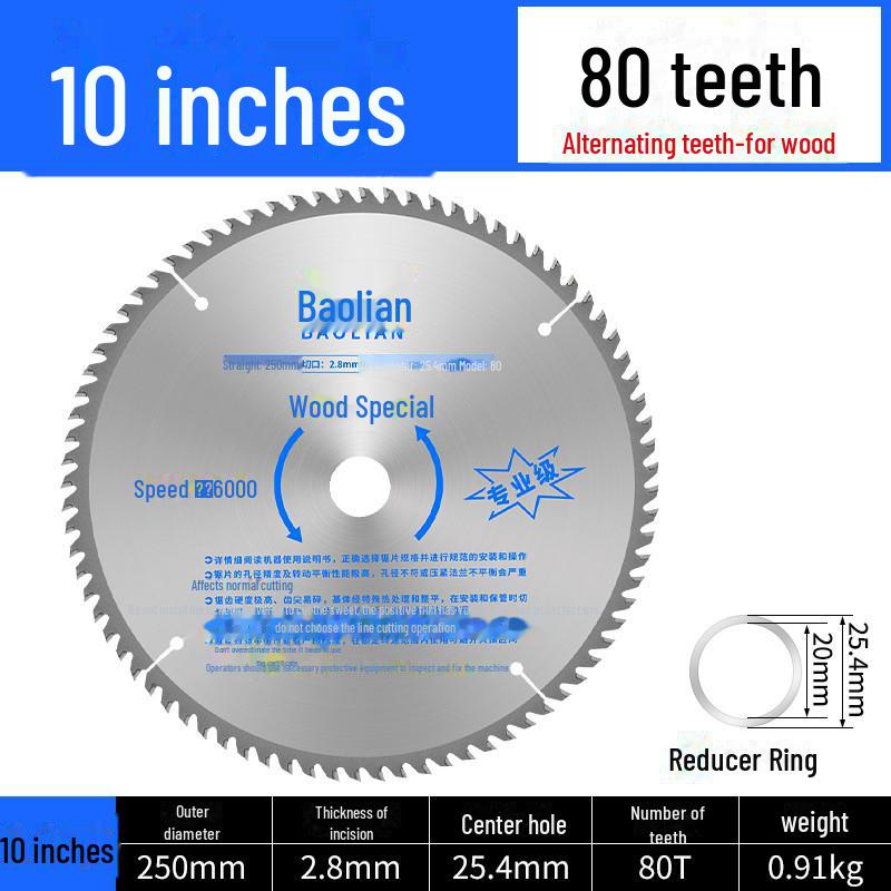 Baolian Professional Woodworking Saw Blade for Angle Grinders, 4-10 Inch, Portable Electric Saw for Cutting Aluminum