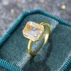 Luxury European and American Creative Simple Exquisite Ins Style Zircon Ring Women's Engagement Party Anniversary Zircon Gift