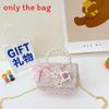 Borsa da ragazza elegante in cotone con decorazioni di perle artificiali per l'uso quotidiano