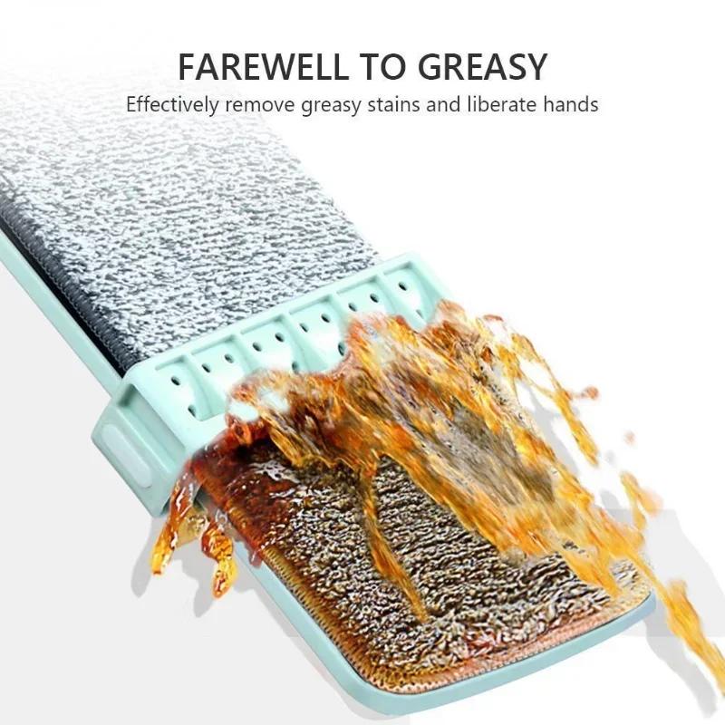 Flat Mop Steel Handle 360° Swivel Microfiber Mop Dry Wet Kitchen Cleaning Hands Free Flat Mop  Cleaning  Floor Cleaning