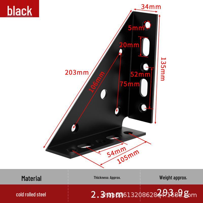 Triangular Furniture Connector: Heavy-Duty Corner Bracket for Cabinets and Beds