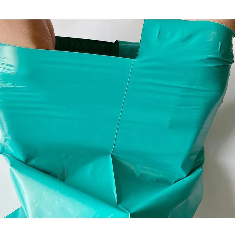 100Pcs/Pack Plastic Courier Green Bag  Express Packaging Bags Thicken Clothing Waterproof Mailing Bags Self Seal Envelope Pouch
