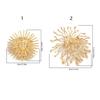 Exquisite Sun Symbol Brooch Stylish Embossed Lapel Pin Featuring Detailed Embossing for Gift Giving Occasions
