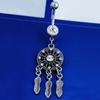 Kvinner Krystall Rhinestone Dream Catcher Body Piercing navle navle Ring Bar