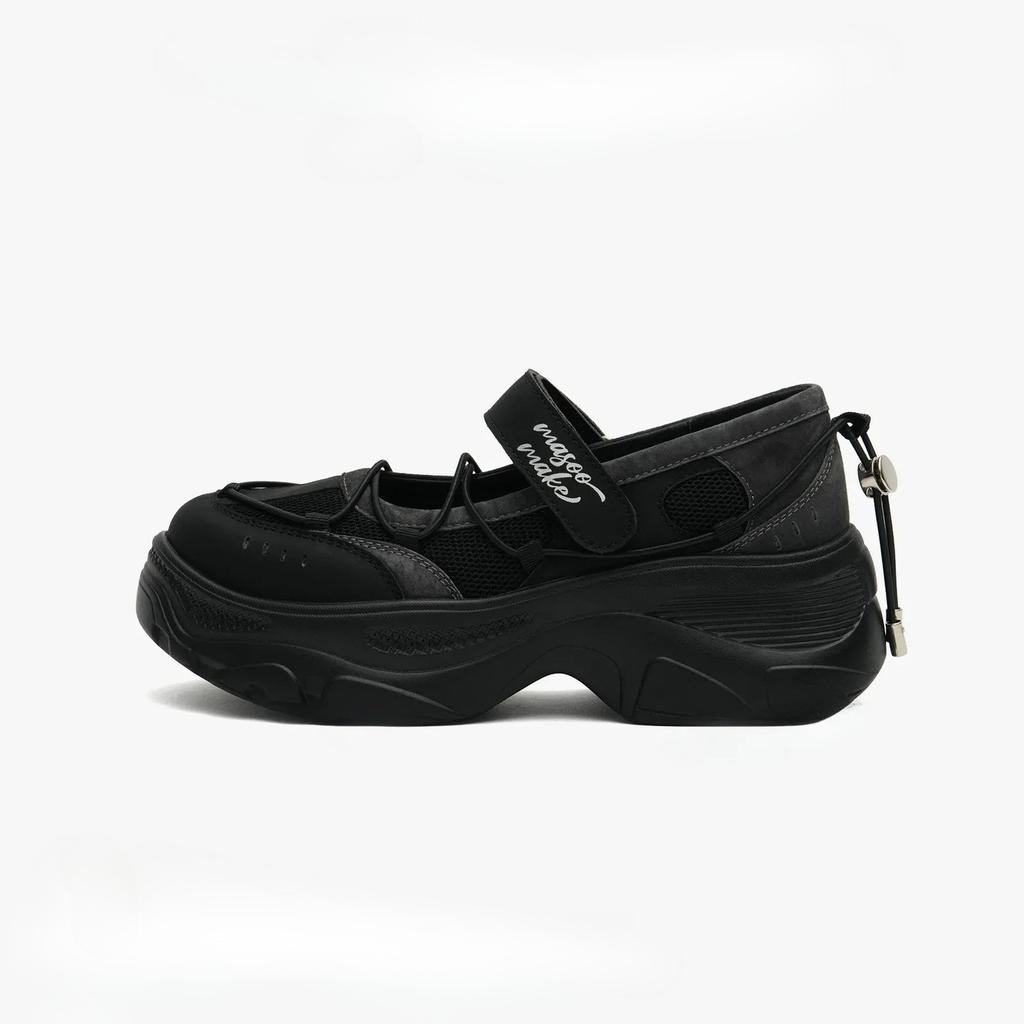 Mary Jane Style Thick Heel Summer New Women's Shoes Comfortable Sports Sandals Heightening Casual All-Match Slip-On Loafers