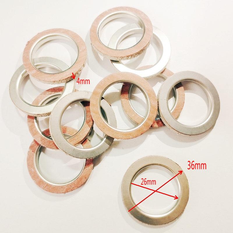 4PCS Motorcycle Exhaust Pipe Gaskets For Yamaha JOG100 RS100 4 Stroke Scooter Exhaust Seals 36mm*26mm*4mm Seals 4pcs