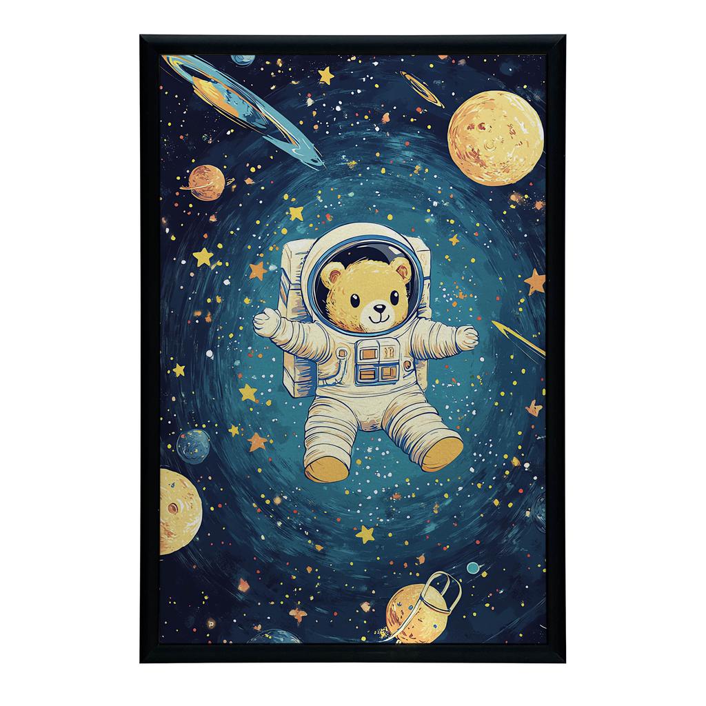 Plakat Kosmiczny Miś Astronauta Plakat Kosmiczny Miś Astronauta, 70X100 Cm, Bez Ramy, Papier Matowy 230 Gsm