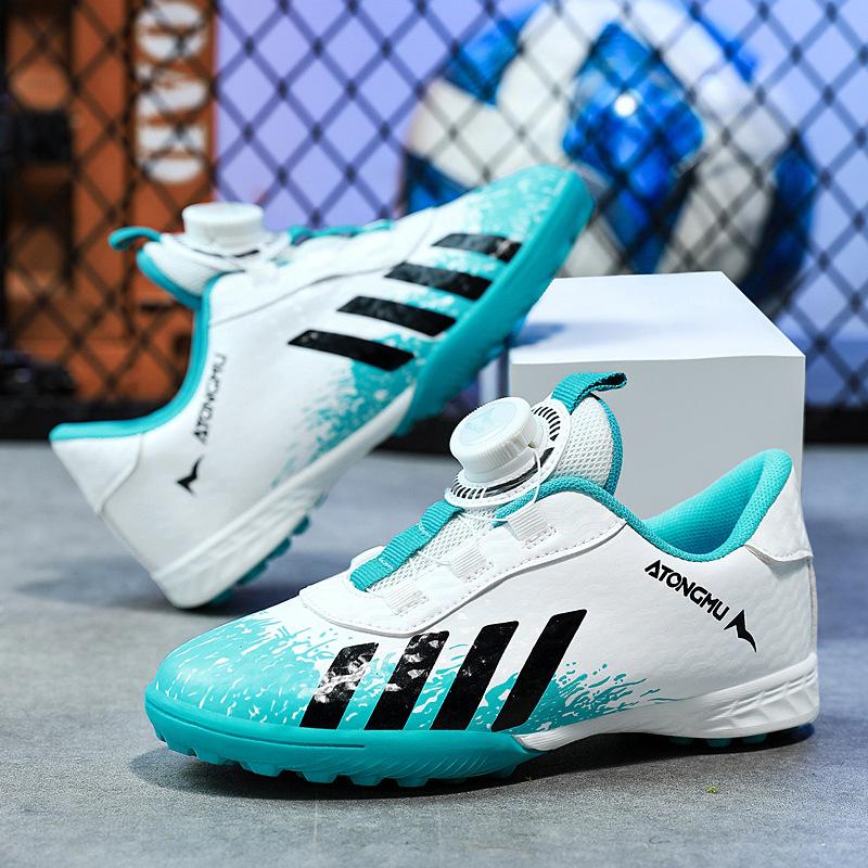 

Children s football shoes, boys rotating buckle, student sneakers, flat-bottomed non-slip and wear-resistant children s sportstraining shoes 39