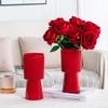 Moderne Kunststoff-Blumenvase Rot Chinesisches Neujahr Pflanzen Töpfe Heim Wohnzimmer Dekoration Innen Büro Schreibtischdeko Geschenke