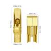 Ongwan Alto Saxophone Mouthpiece, Gold Plated Metal Slide Type, 5C, with Mouthpiece Pad and Cap, Suitable for Professional and Beginner Saxophone Play