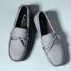 Modische Outdoor Sommer Loafer Atmungsaktives Leder Herren Slip-on Flats All-match Herren Freizeitschuhe Blau Heißer Verkauf Fahrerschuhe Mokassins