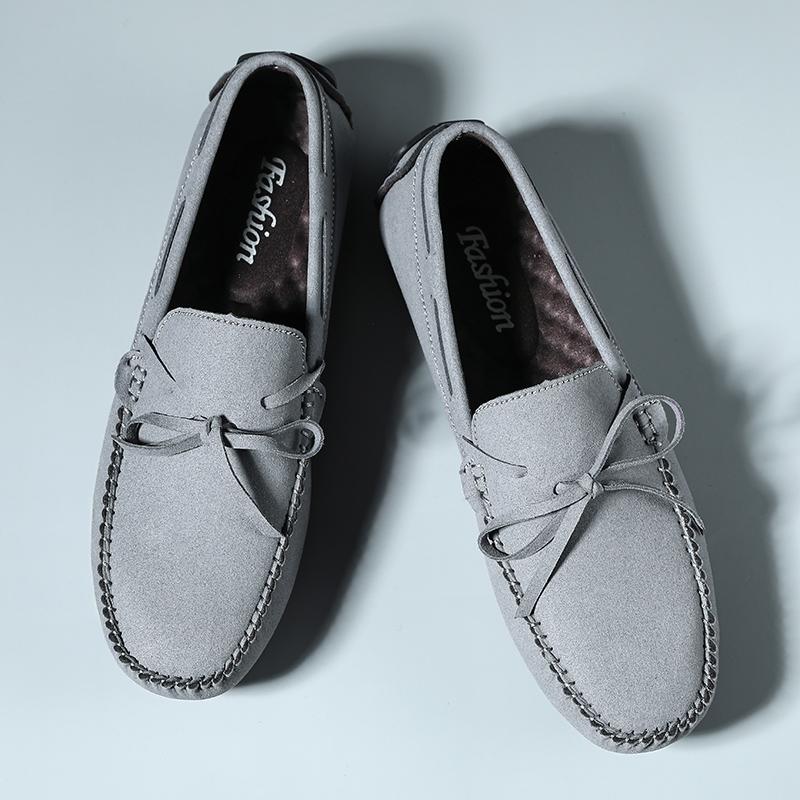 Fashion Outdoor Summer Loafers Breathable Leather Mens Slip on Flats All-match Men Casual  Shoes Blue Hot Sale Driving Shoes Moccasins