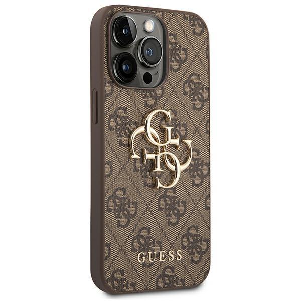 Guess Guhcp14L4Gmgbr Iphone 14 Pro6,1 Braun/Brown Hartschale 4G Großes Metall-Logo