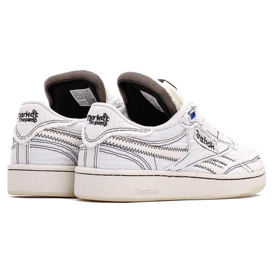 Market x Reebok Club C 85 Pump Chalk Black Unisex Sneakers Crème Wit Core-Zwart 100069832