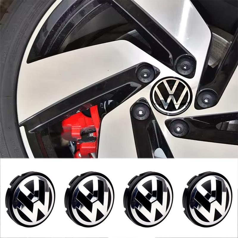 Emblems 4 Pièces De Capuchons De Moyeu De Roue Intégrés Avec Logo, 55 Mm Et 65 Mm, Pour VW Volkswagen Passat Lamando Touran Toua zf6