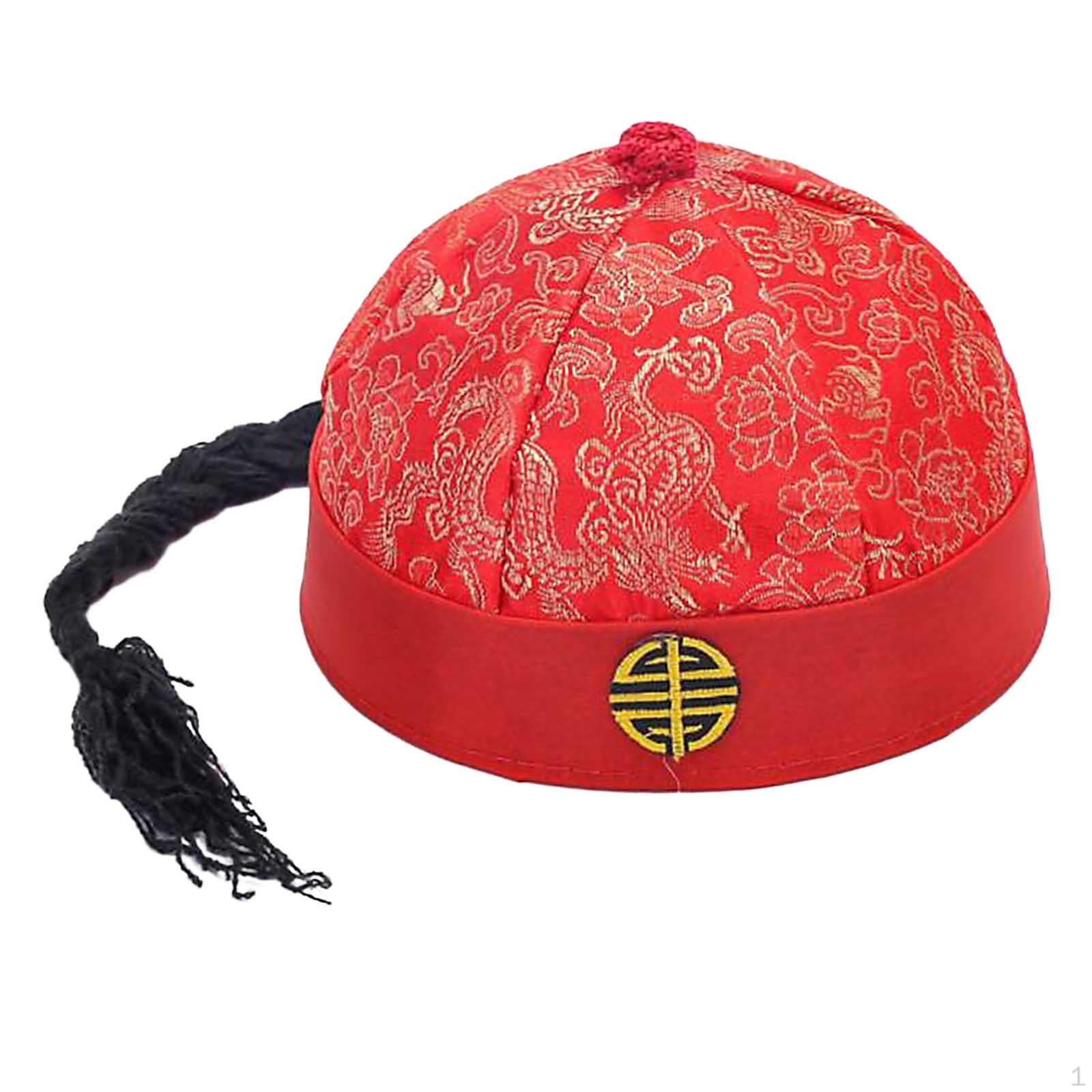 

Шляпа китайского императора с хвостиком для сценических представлений