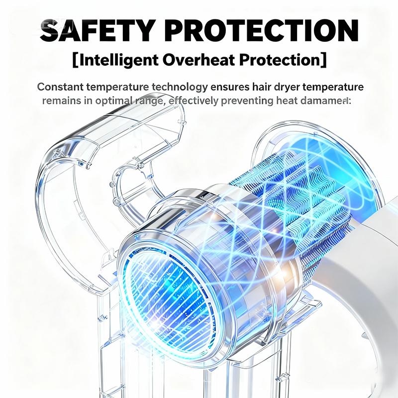 High-Speed Electric Hair Dryer Machine2500W Adjustable Temperature Professional Low Noise Fast Drying Anion Hair Care Blow Dryer