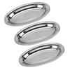 Desirable Stainless Steel Large Oval Serving Plate - Thick Type - Perfect for Stir-fried Vegetables, Neapolitan Pasta, Pasta, Hamburgers, Yakisoba, St