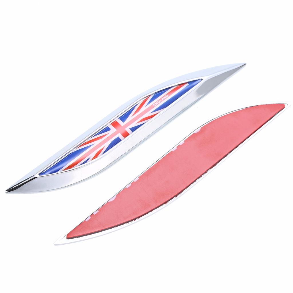 2ks Metal Union Jack Samolepka s vlajkou Spojeného království na boční blatník sukně Emblém odznaku Samolepka