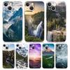 Phone Case For iPhone 15 14 13 12 11 Pro Max XS X XR 7 8 Plus Soft Clear Shockproof Cover Forest Beach Sunrise Mountains Nature