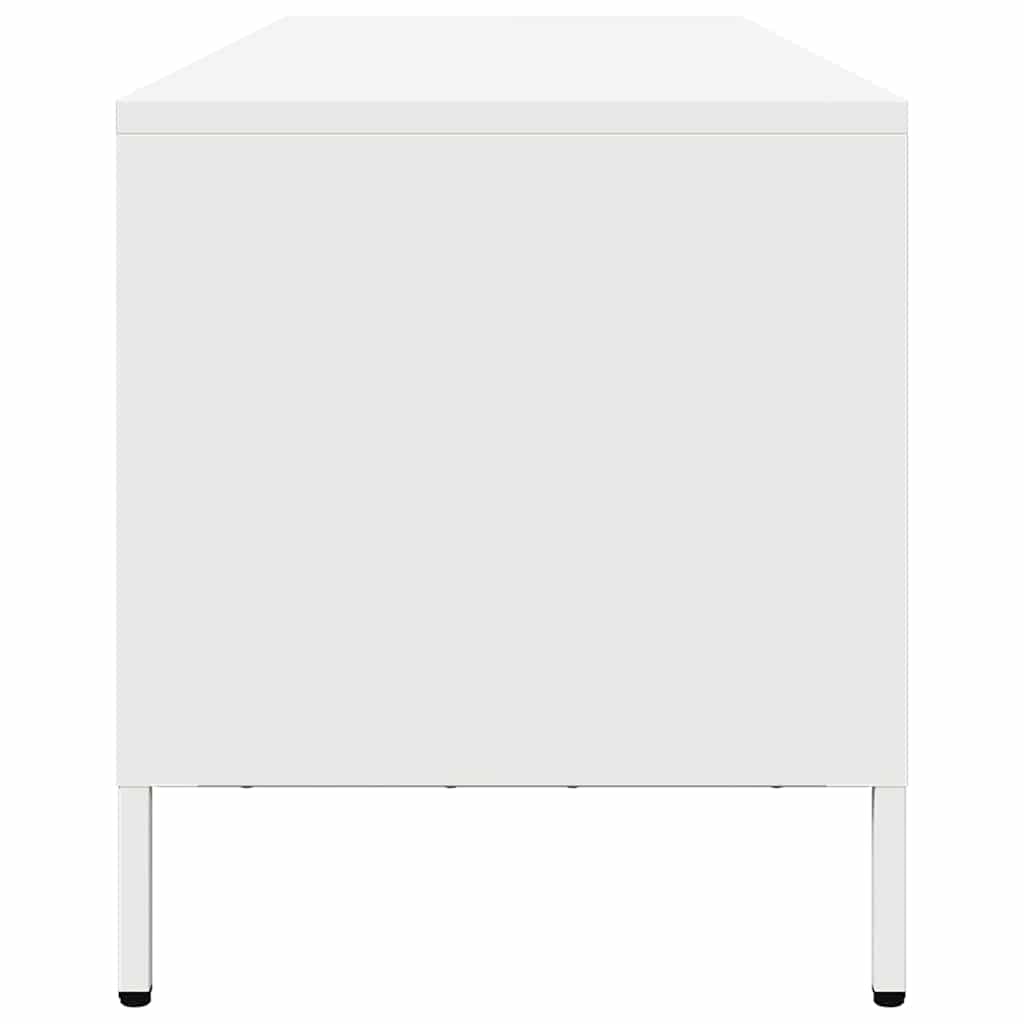 TV Stand White 202x39x43.5 cm Cold Rolled Steel