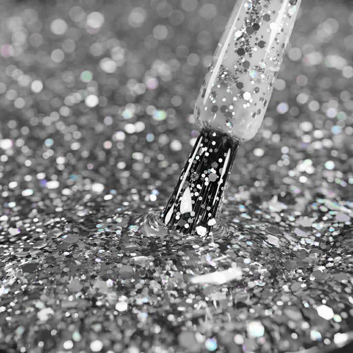 Vernis hybride UV LED Kabos Gelike 044 Starlight Silver 8 ml