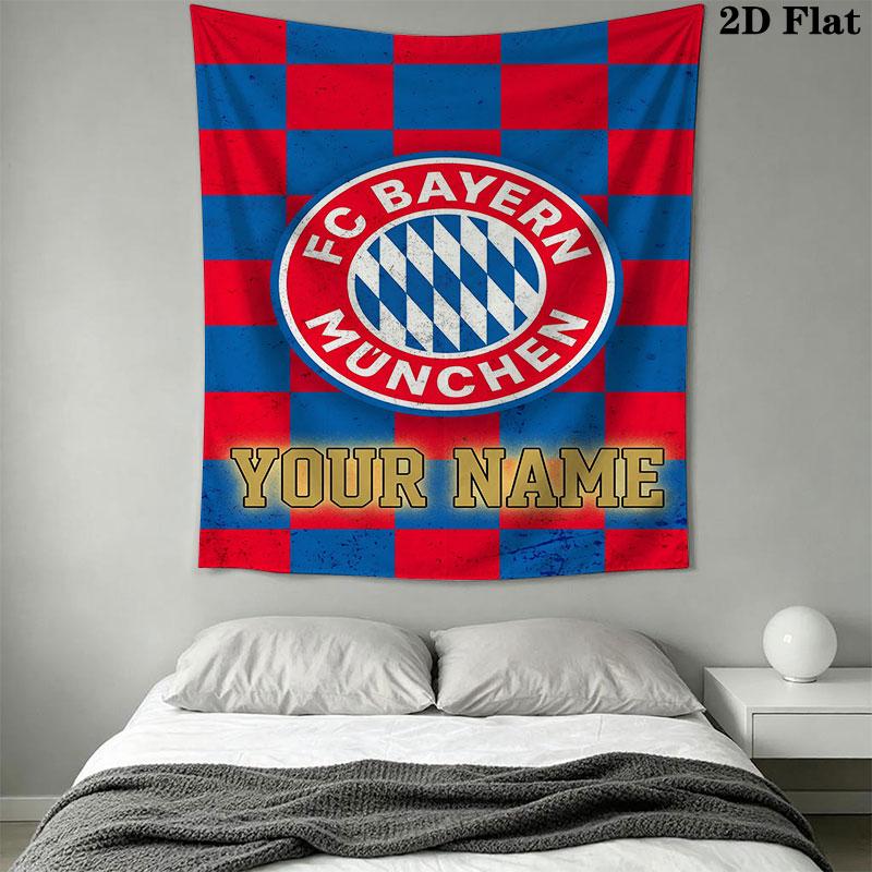 Custom Fc Bayern Munich Wall Hanging Printed Fabric Blanket Decorative Tapestries for Bedroom Living Room Home Decor