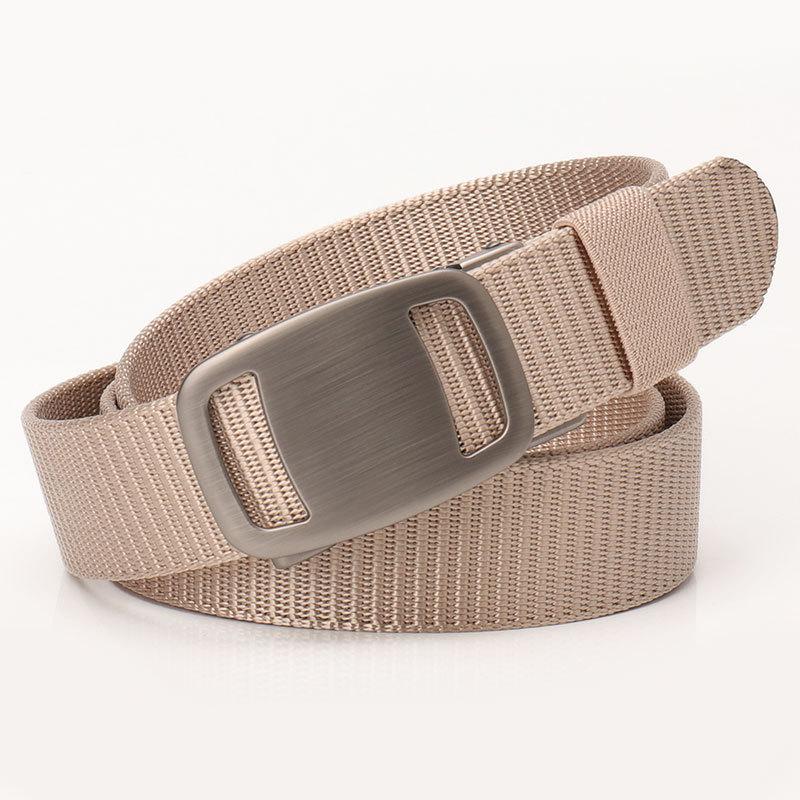 Nylon Belt for Men Women Work Belt Portable Wear Resistant, Webbing Belt Automatic Belt Buckle for Camping, Climbing Backpacking