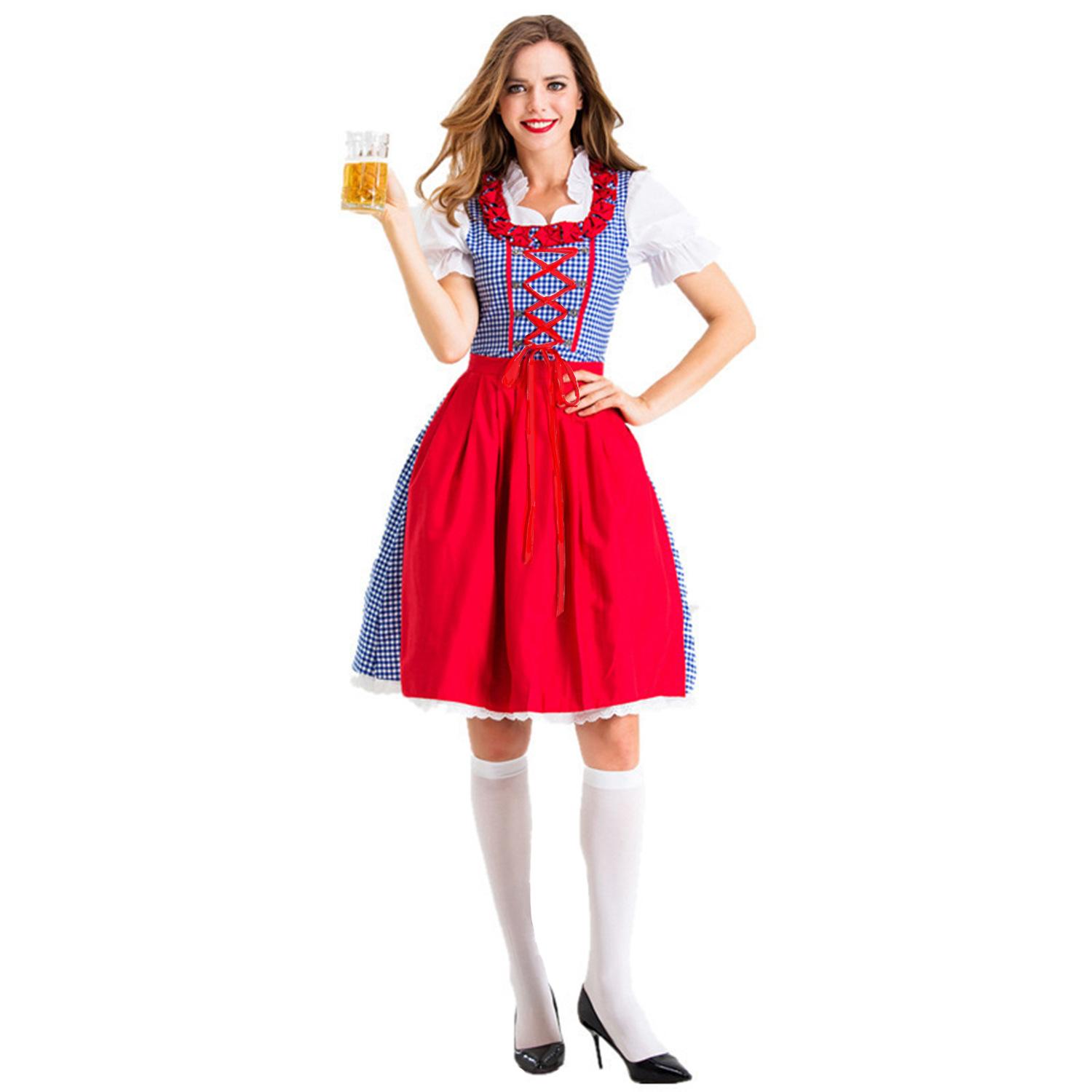 Новый немецкий Мюнхенский красный костюм для пивного фестиваля Баварский национальный карнавальный костюм платье S