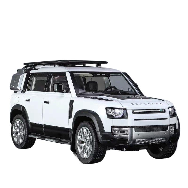 

1/18 Range Land Rover Defender Внедорожник Сплав Модель автомобиля Литой под давлением Симуляция Металл Внедорожник Модель автомобиля Звук Свет Детская игрушка Подарок белый