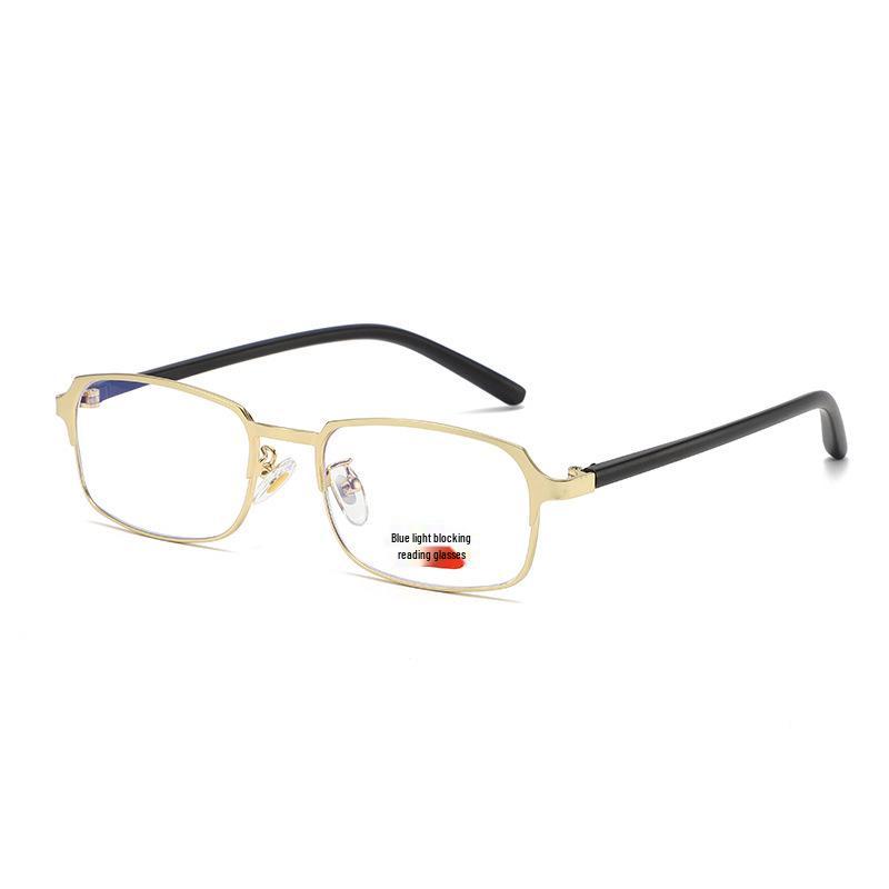 Y22509 Ultra-Light HD Metal Reading Glasses with Anti-Blue Light for Men and Women, Ideal for Middle-Aged and Elderly Eye Protection.
