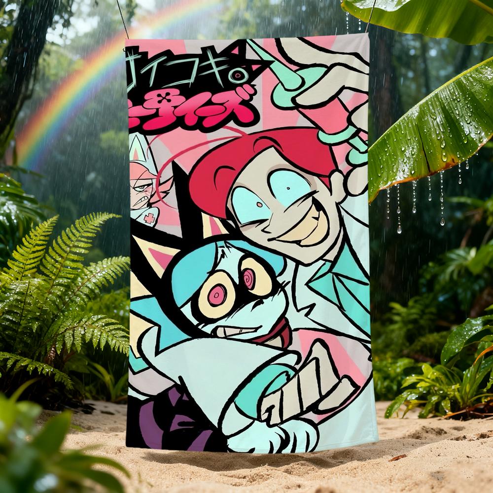 P-Psychocuties-s cute anime Towel Beach Quick Dry Soft Pool Towels Gift for Travel Gym Shower Camping sports