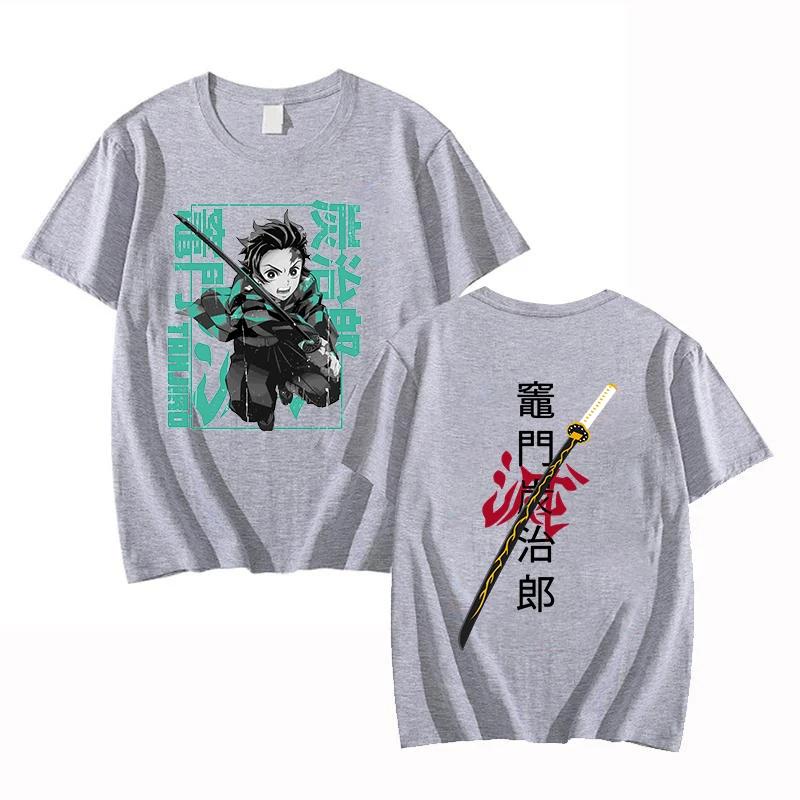 Hot Sale  Demon Slayer Kamado Tanjirou Graphic Print T-shirt Women Men Loose Casual Oversized Top Summer New Tee Streetwear Harajuku Short Sleeve