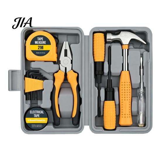 Portable Tool Set for Emergency Repairs 13Pcs Household Set, Hand Kit with Storage Case, Complete Assortment Home House Maintenance DIY Projects