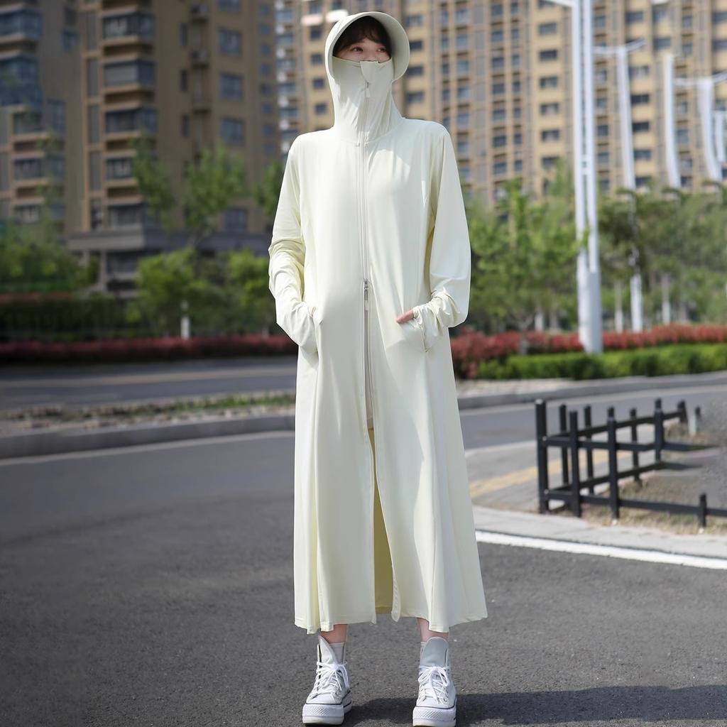 Sunscreen clothes women's long full body summer new anti-ultraviolet sunscreen clothes dress waist long skirt thin coat cardigan