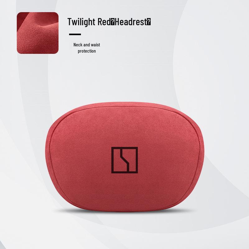 Cuscino Poggiatesta e Lombare Universale Zeekr 7X - Comfort per Tutte le Stagioni per Lunghi Viaggi - Accessorio Rosso per Supporto Collo e Schiena