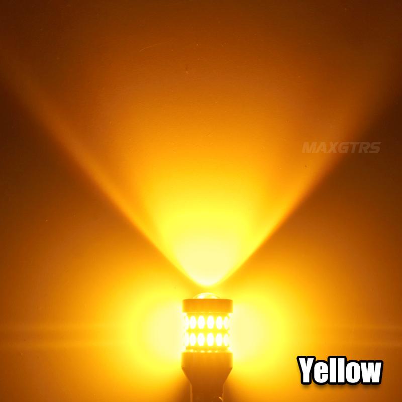 MAXGTRS 2PCS T15 W16W 921 912 LED 4014+3030 6000K White Red Yellow LED Backup Car Reversing Light Backup Canbus Turn Signal Lamp