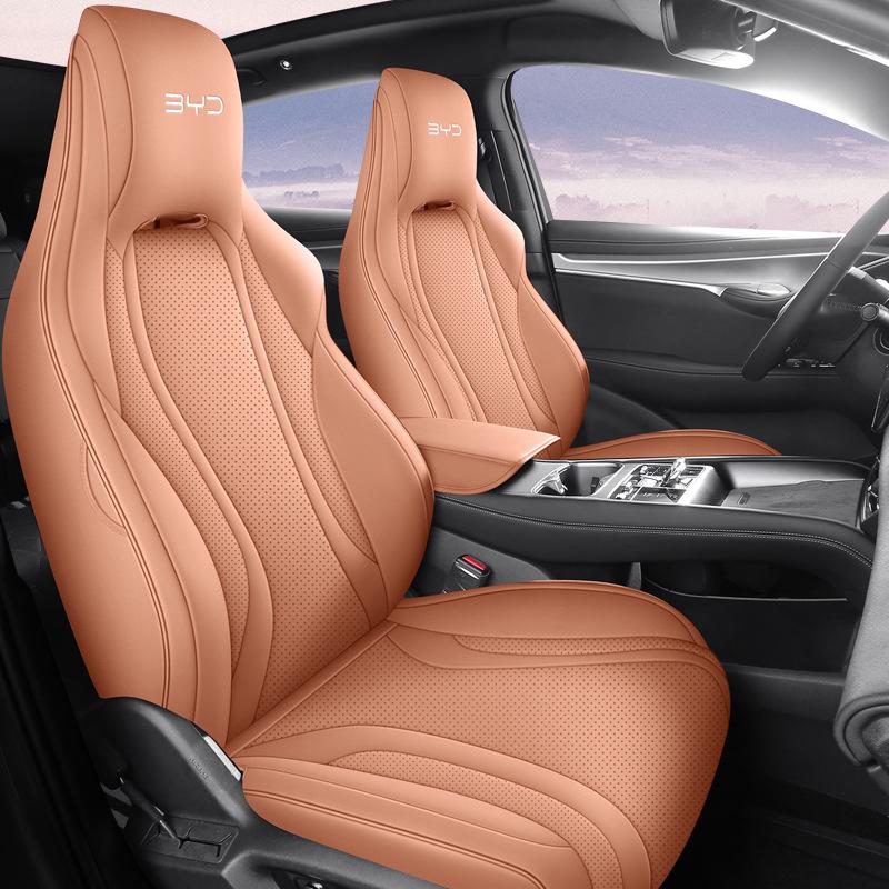 New BYD Sea Lion Car Seat Cushion - Full Leather, Fits Five-Seater, 4-Season Use
