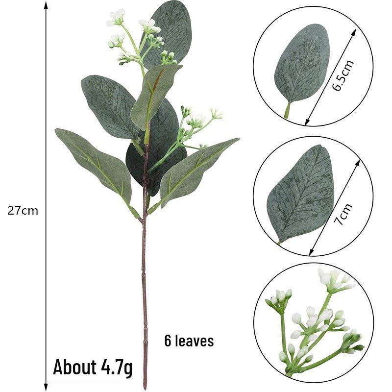 Artificial Eucalyptus Silver Dollar Stems - Decorative Greenery & Simulation Leaves