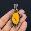 Beautiful Mookaite Gemstone Copper Wire Wrap Handmade Pendant Jewelry Gift