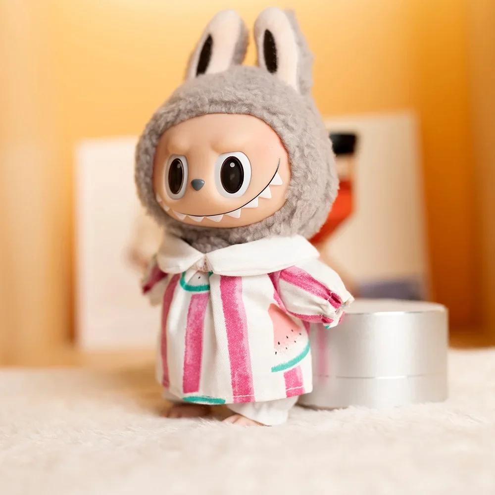 17cm roztomilé mini plyšové oblečení pro panenky, doplňky pro idol panenky, tričko, kraťasy, dvoudílná sada, oblečení, DIY pro dívky, dárek