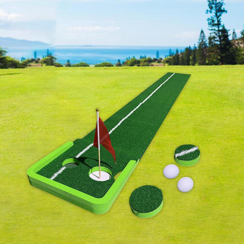 Golf Green Putting Mat Foldable Game Practice Trainer Aid Portable for Beginners,