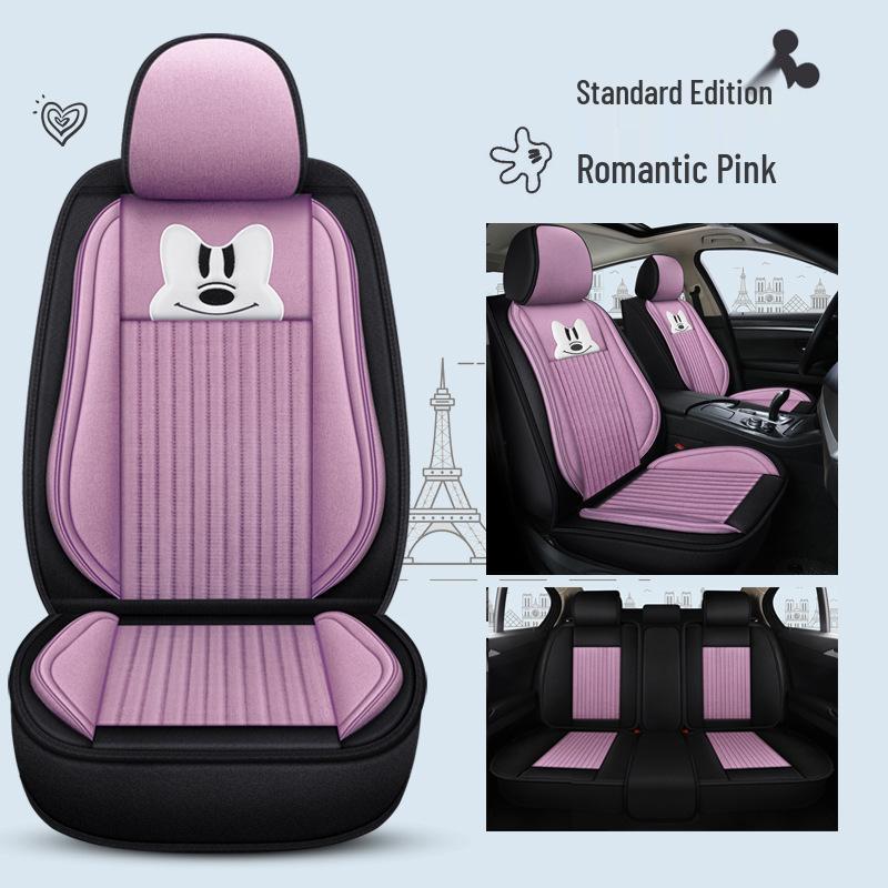 Infiniti QX60/QX30/QX70 Linen Cartoon Car Seat Covers – All-Season, Full Surround Design